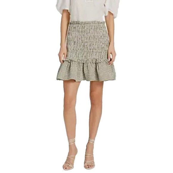 VERONICA BEARD Aloya Smocked Cotton Blend Miniskirt NWT Size Casual, Travel. - Picture 1 of 9